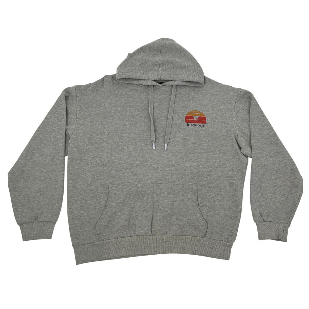 Bird Dogs Hoodie Men's Large Gray Sweatshirt Sun Logo Pullover